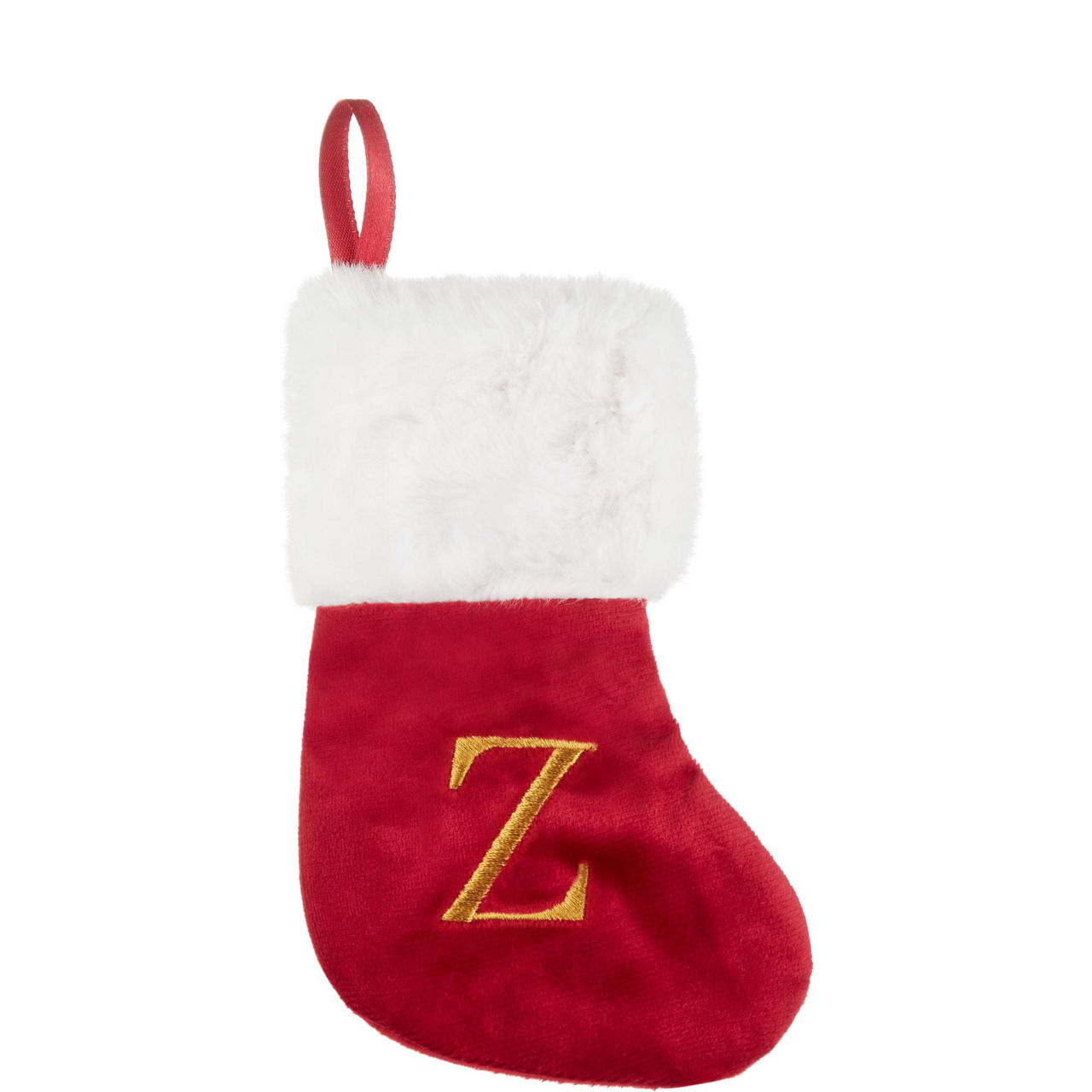 Letter Z Hanging Stocking Tree Decoration