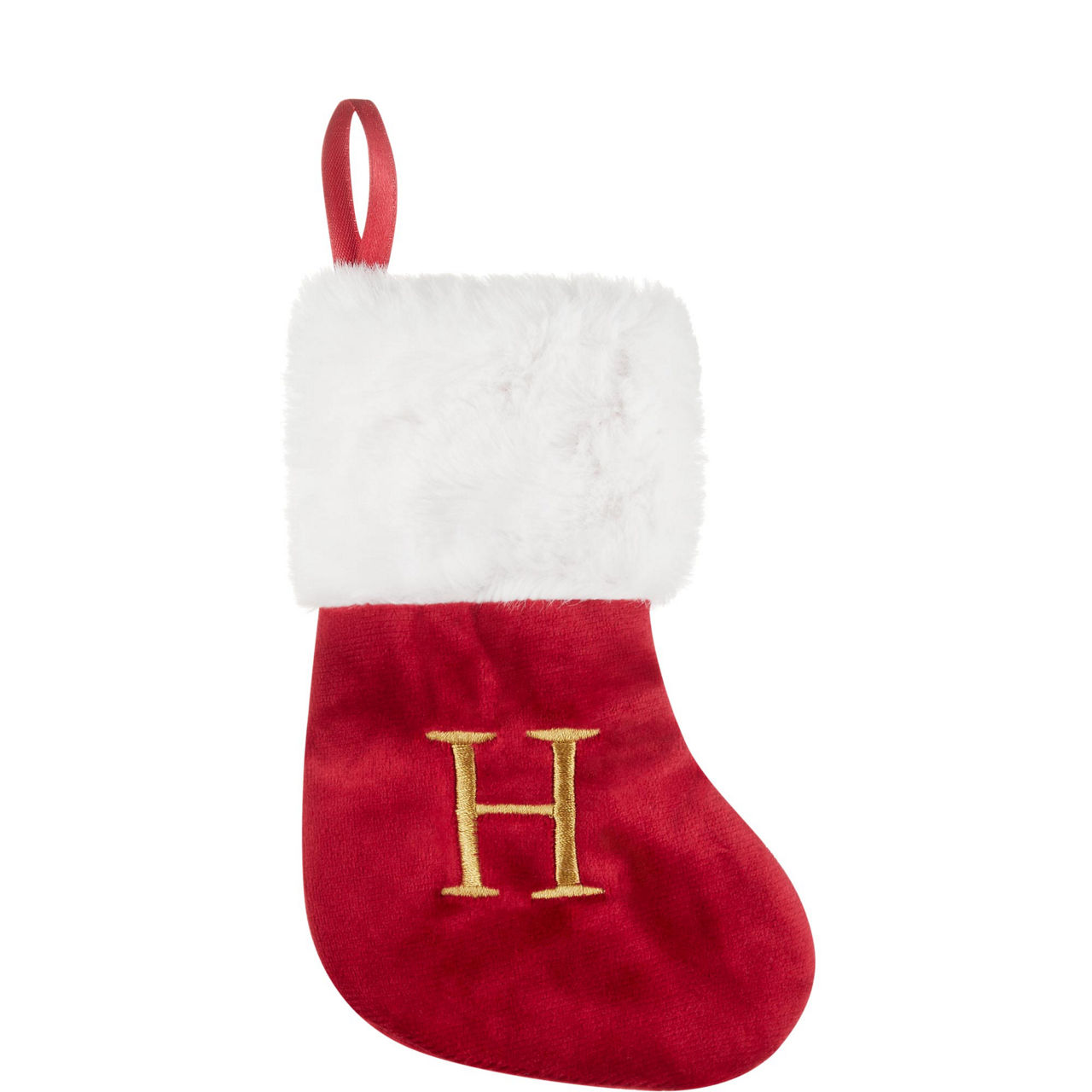 Letter H Hanging Stocking Tree Decoration
