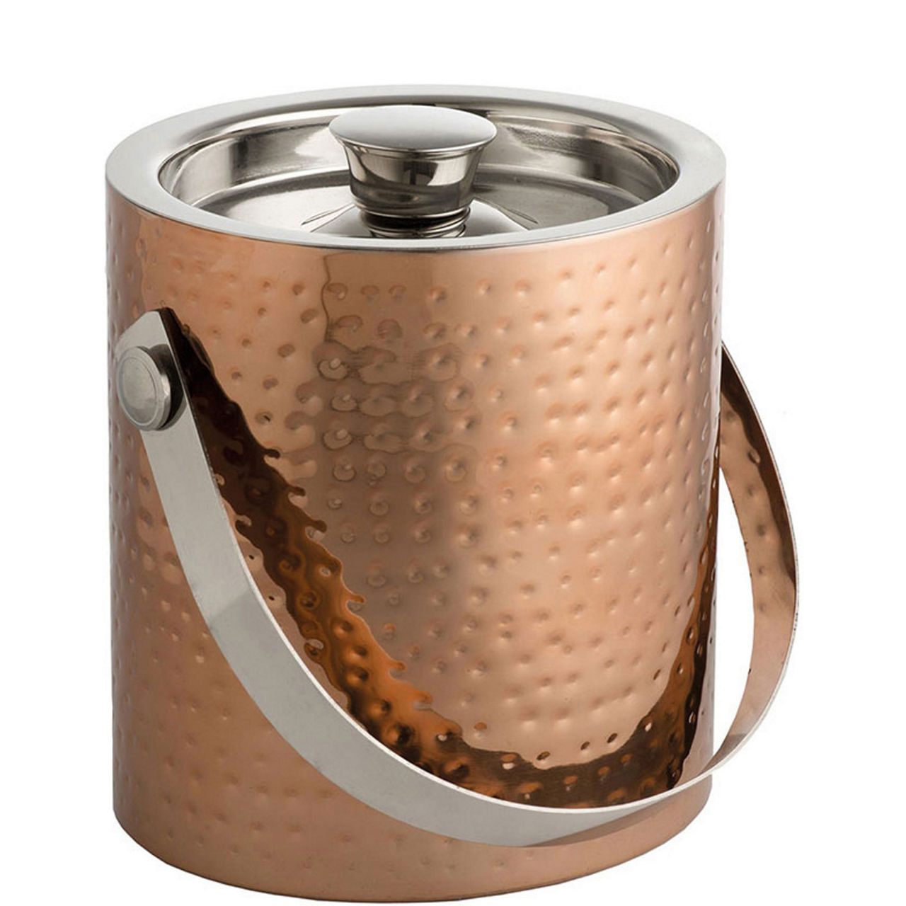 Ice Bucket Hammered Copper