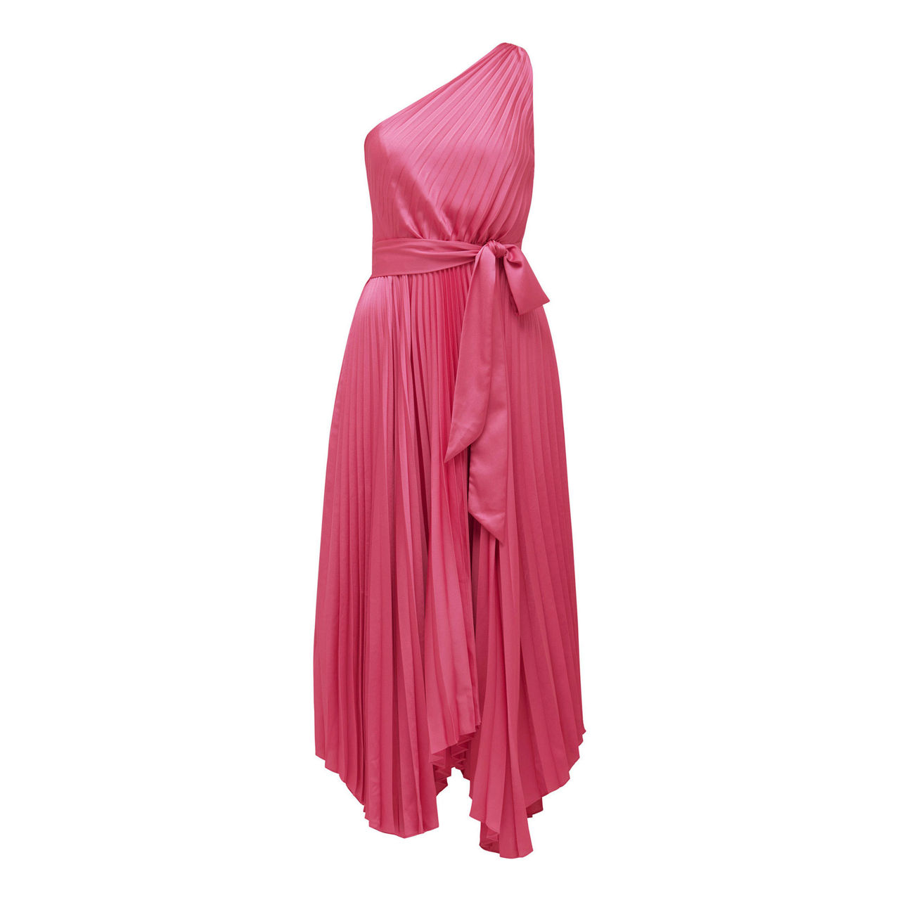 FOREVER NEW Bronte Satin Pleated Midi Dress