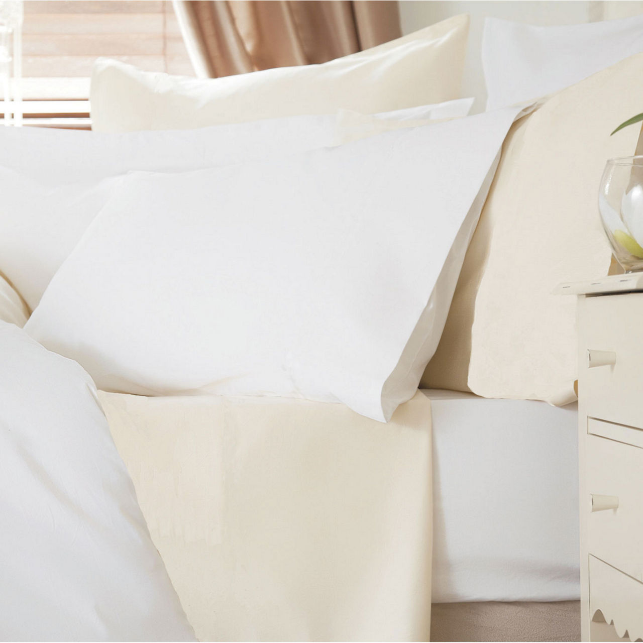 Cotton 4 Pack Pillowcase Ivory