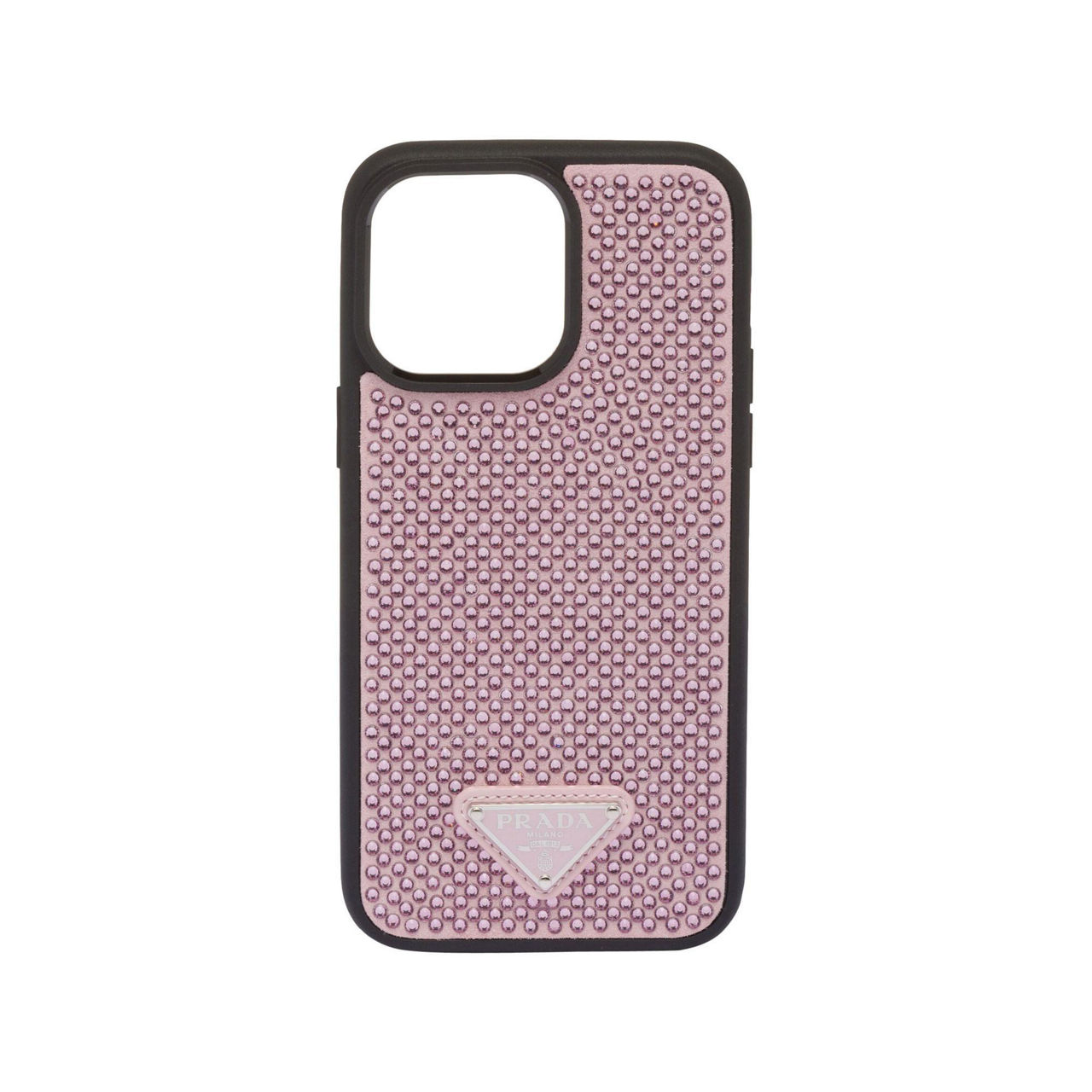 PRADA Leather Crystal Embellished iPhone 14 Pro Max Cover