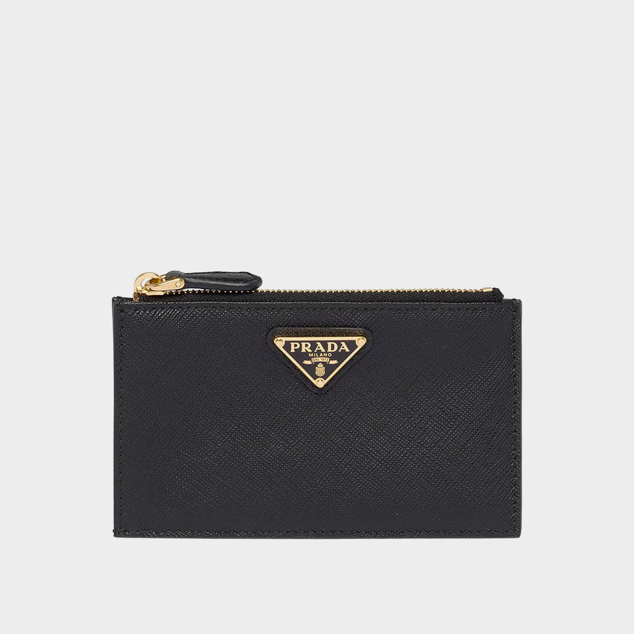 Saffiano Leather Zip Card Holder