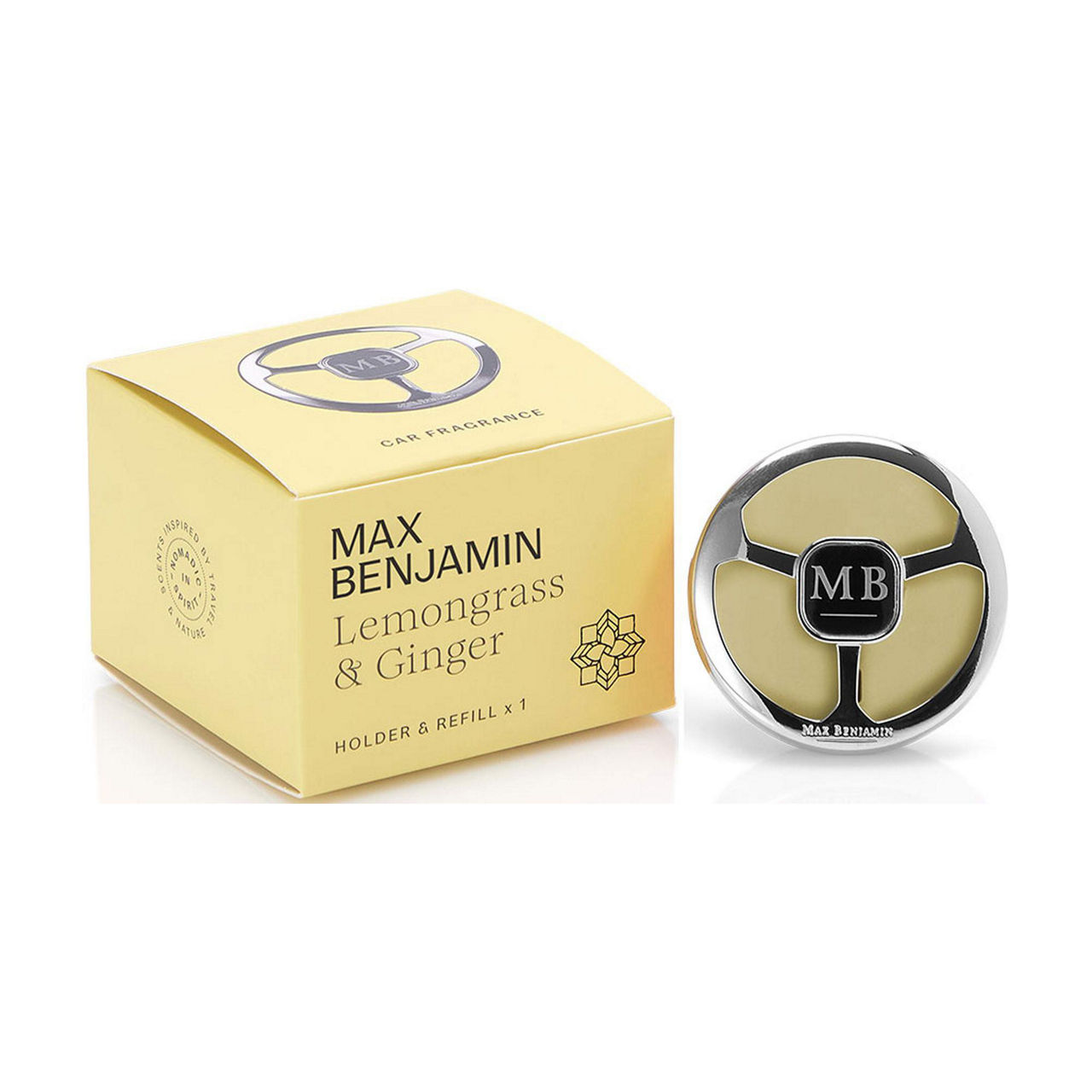 Car Fragrance Dispenser - Lemongrass And Ginger Car Fragrance Dispenser - Lemongrass And Ginger