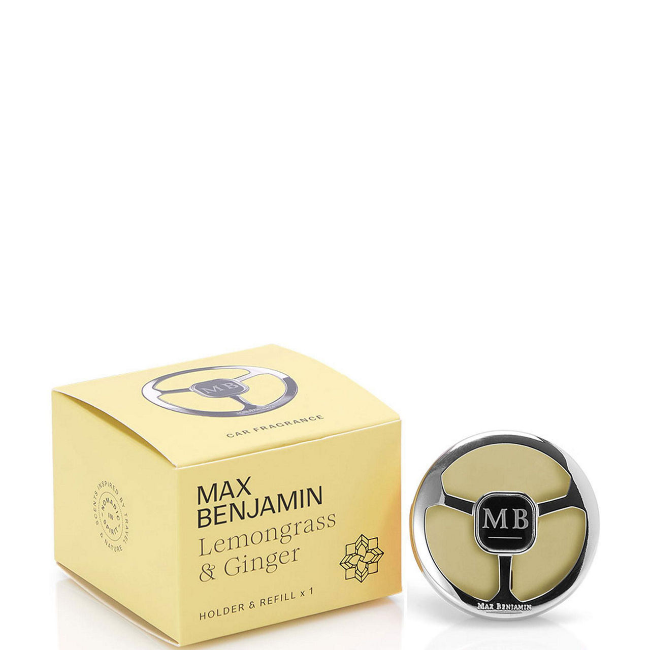 Car Fragrance Dispenser - Lemongrass And Ginger