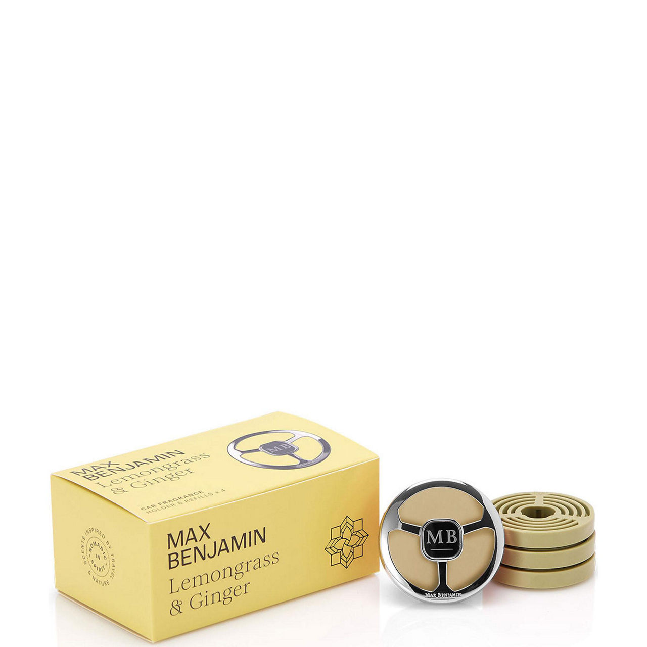 Car Fragrance Gift Set - Lemongrass And Ginger