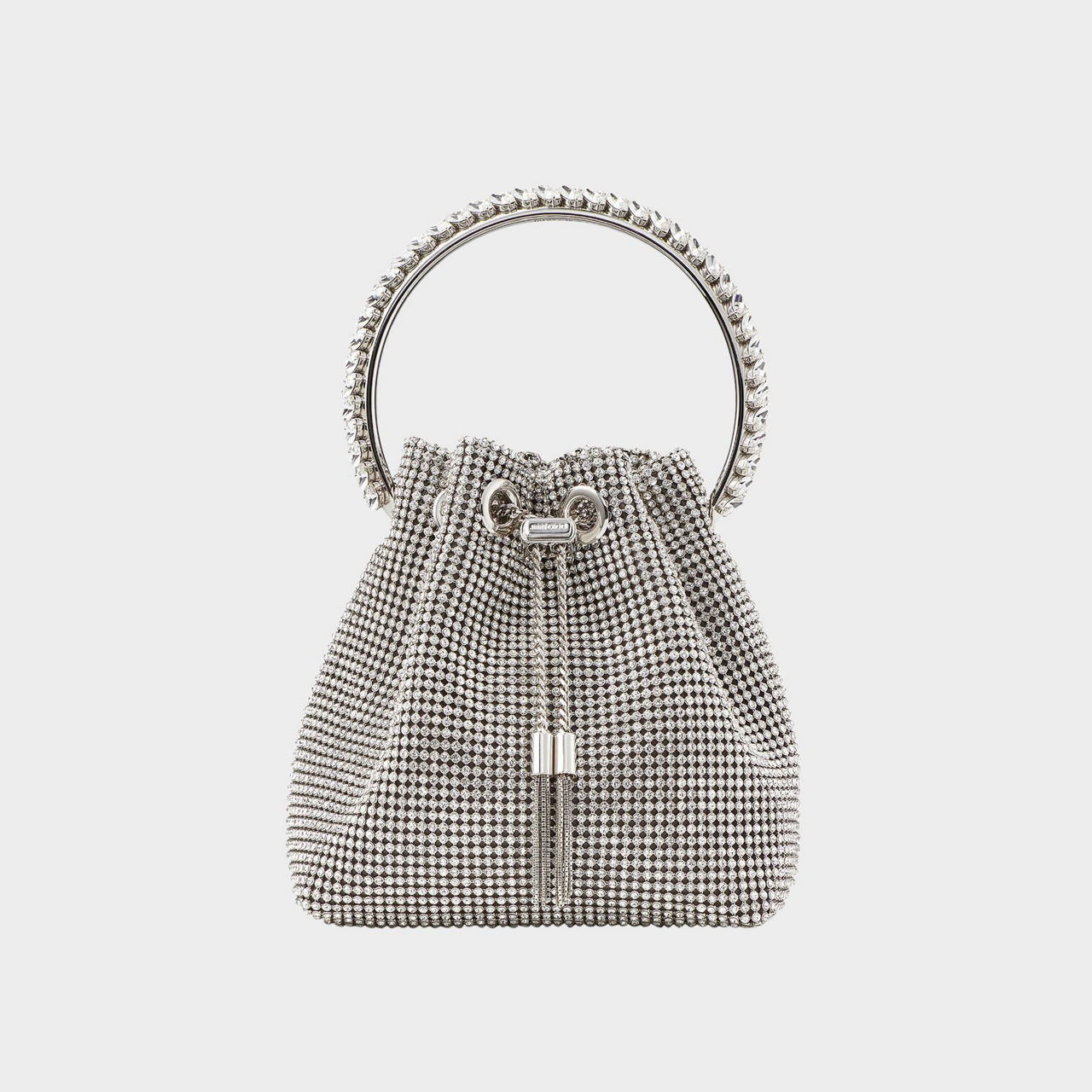 Bon Bon Satin Crystal Bucket Bag