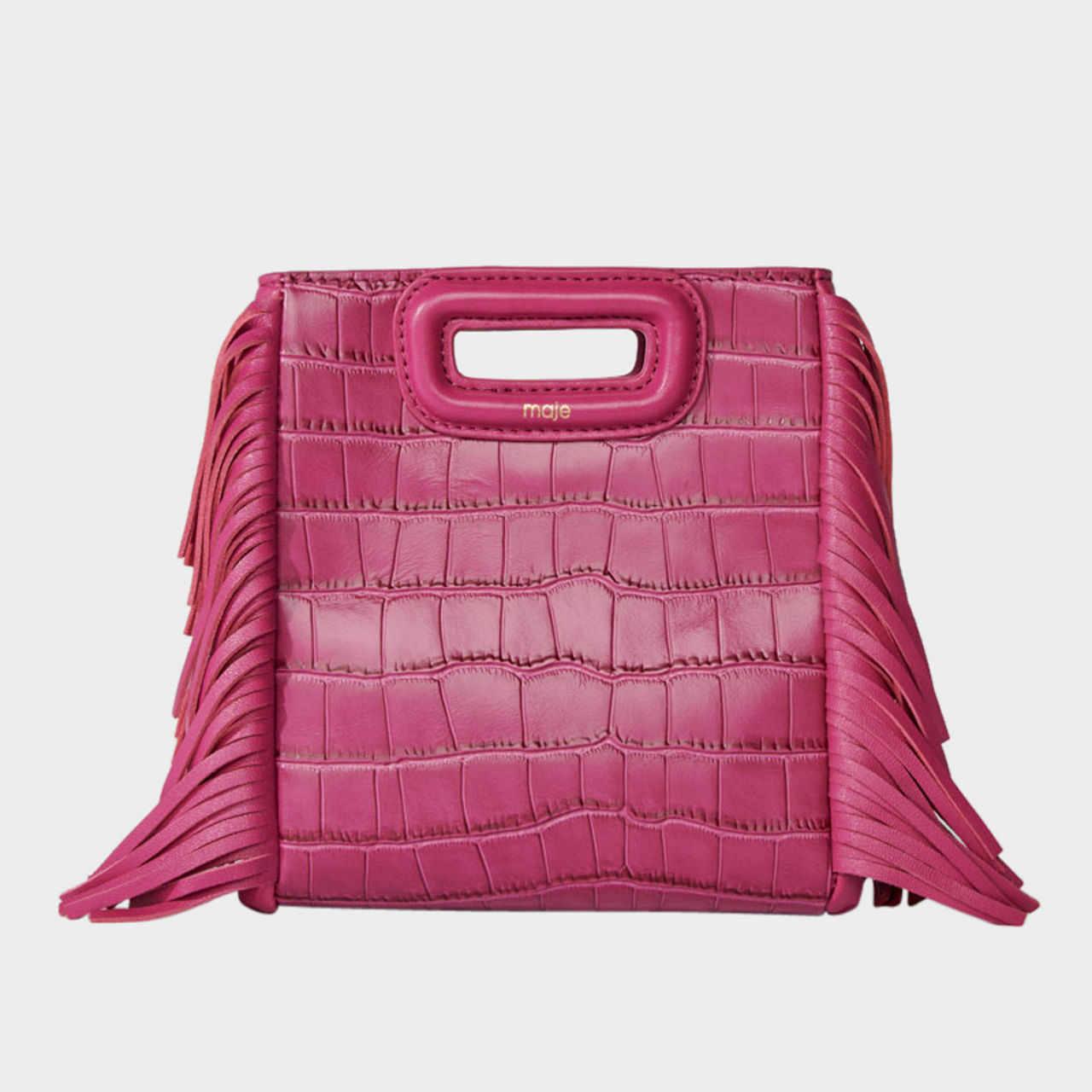 Sac Maje Rose Croco Maje Rose Maje Mini Sac Women's Handbag Pink Maje