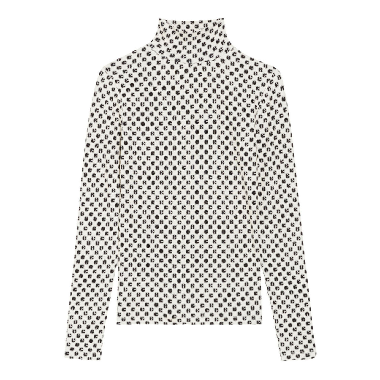 CLAUDIE PIERLOT Monogrammed High Neck Top