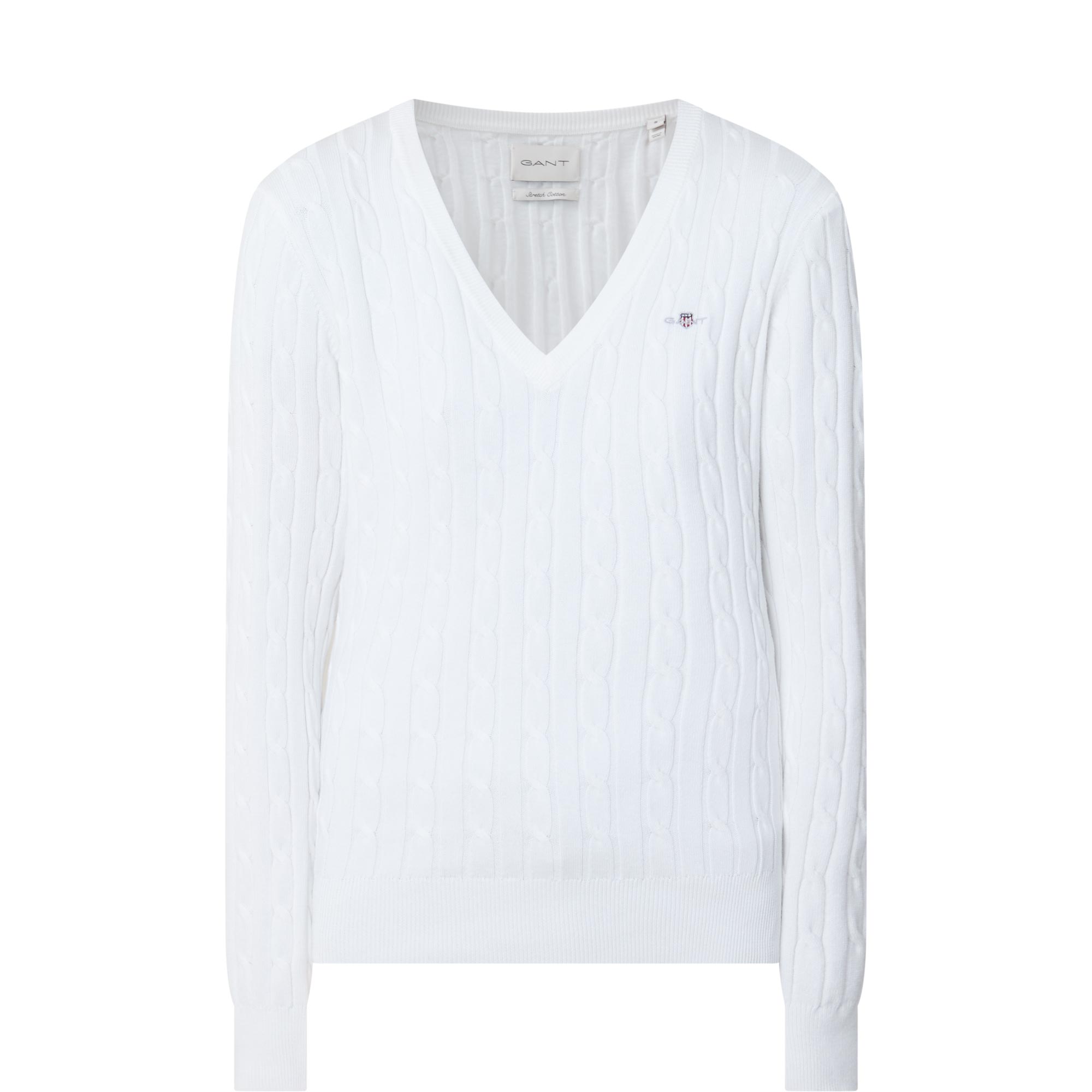 Cable Knit V-Neck Sweater