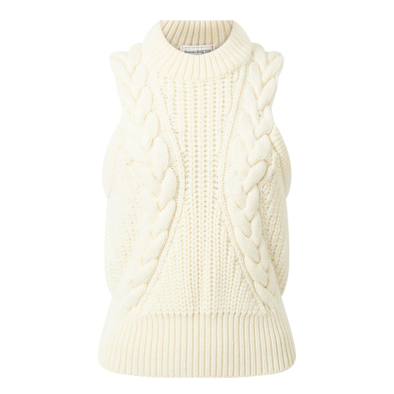 ALEXANDER MCQUEEN Cable Knit Sleeveless Top
