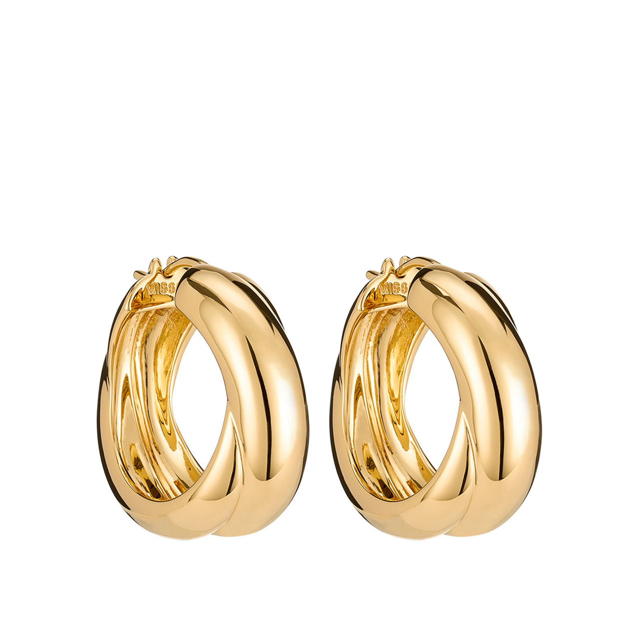 Chunky Medium Entwine Hoop Earrings