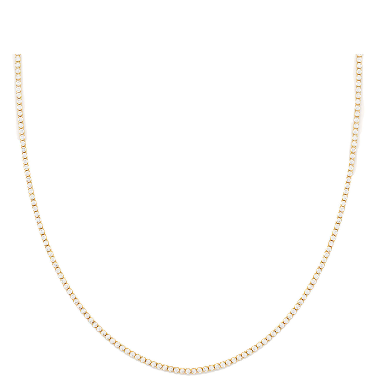 Tennis Chain 18k Gold-Plated Necklace