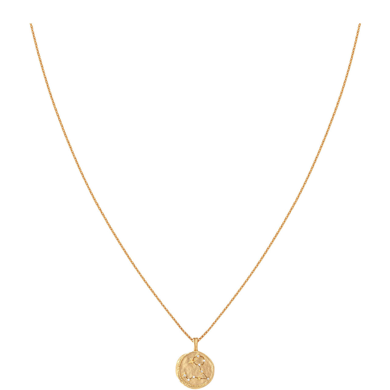 Pisces Zodiac Pendant 18k Gold-Plated Necklace