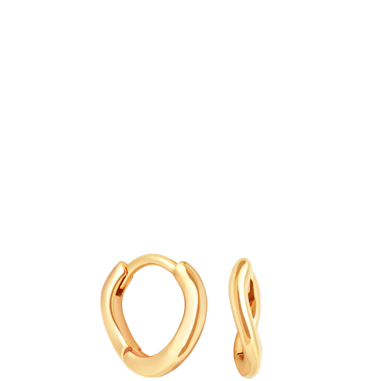 Wave 18k Gold-Plated Huggies