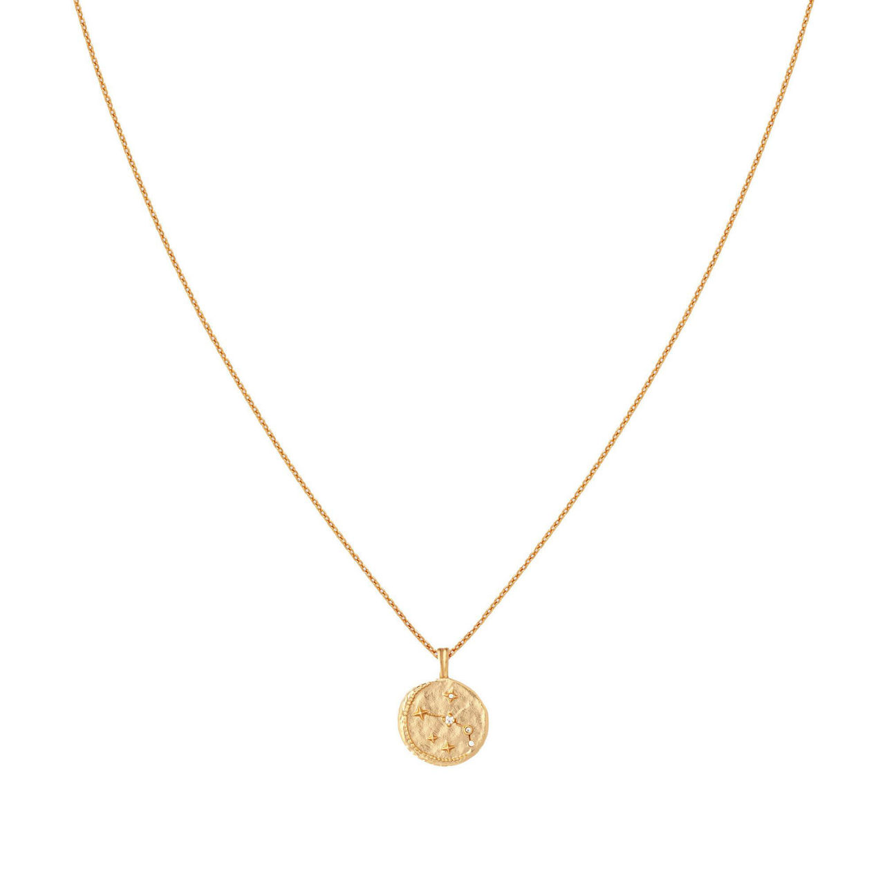 Aries Zodiac Pendant 18k Gold-Plated Necklace