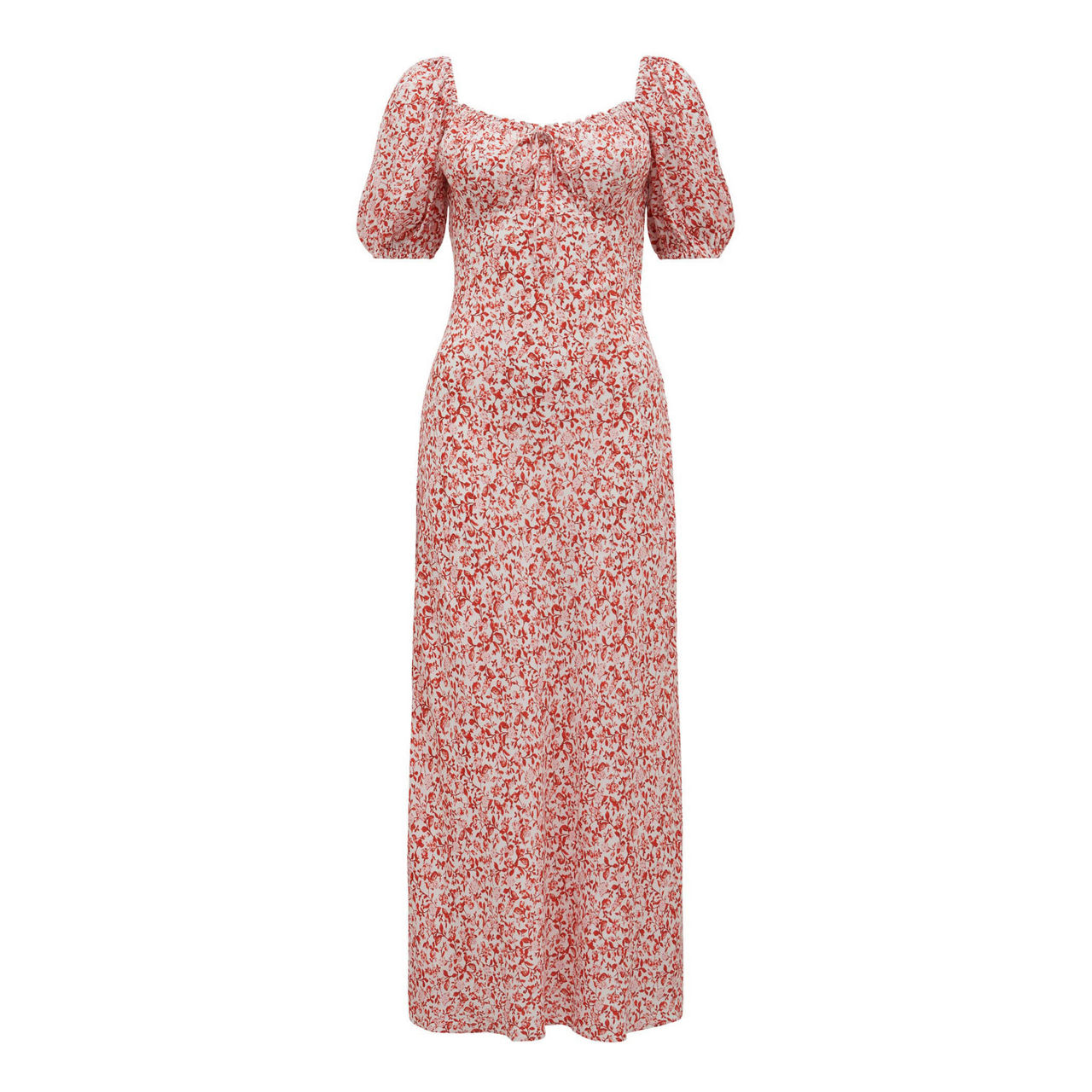 knee length dresses for ladies Livvy Strappy Linen Midi Dress Mercia Floral