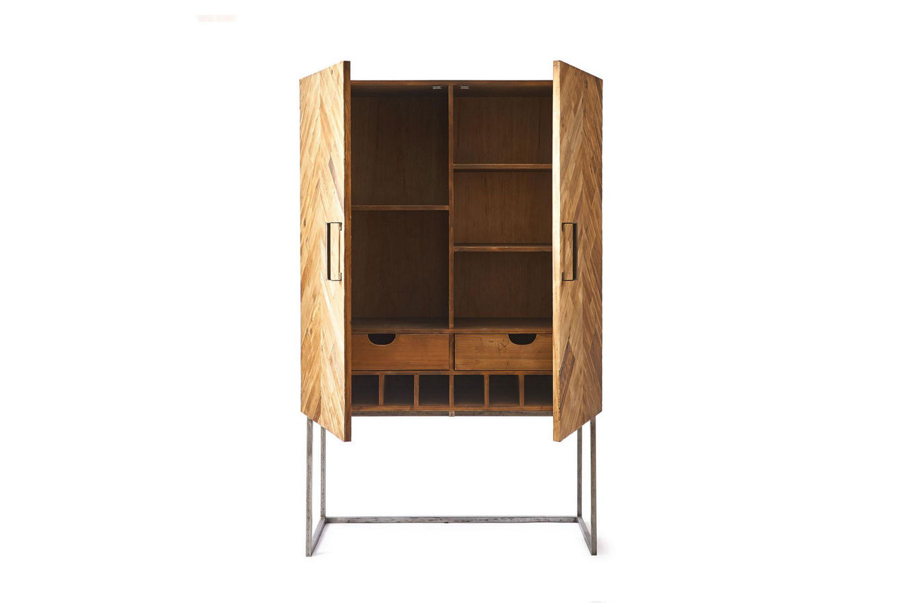 Tribeca Bar Cabinet Old Wood