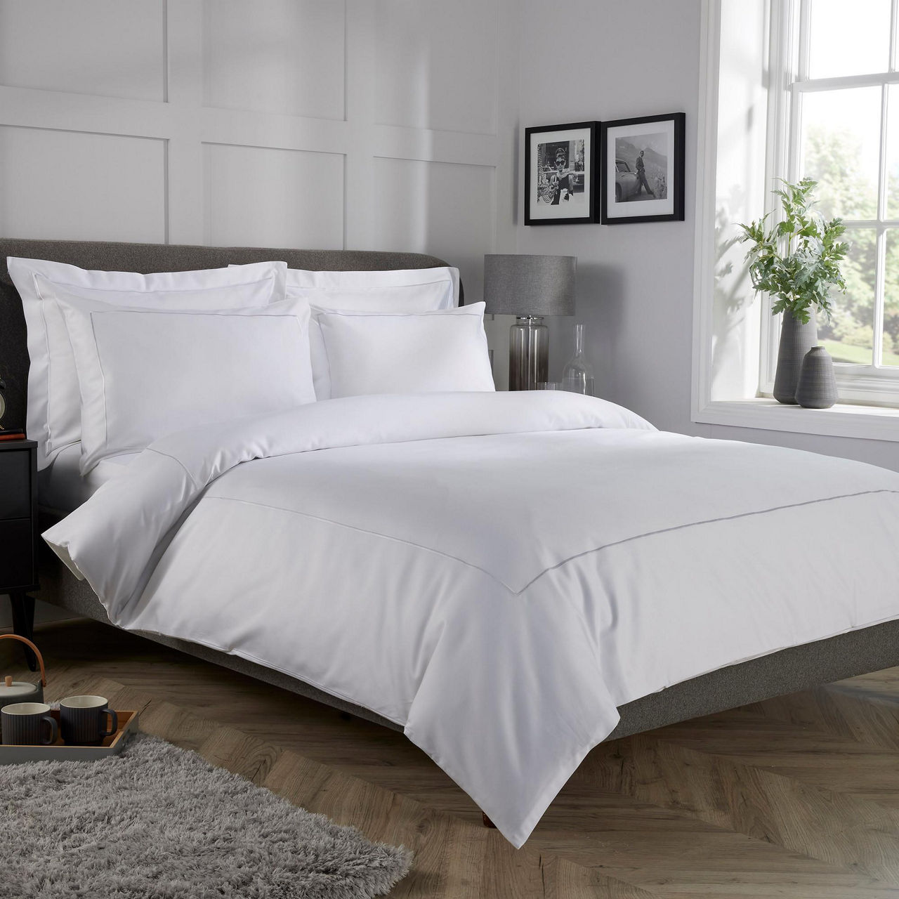 800 Thread Count Coordinated Bedding White