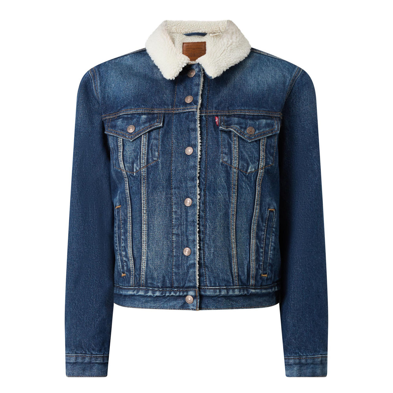 Boys Denim Collar Baby Sherpa Denim Jacket Org Sherpa Lined Denim