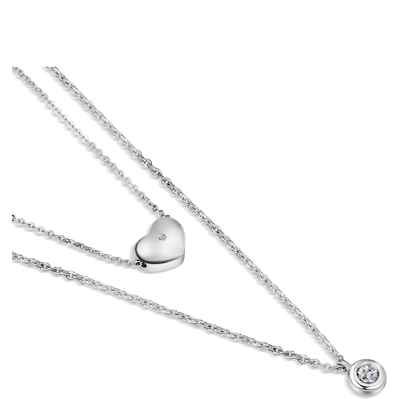 Embellished Heart Pendant Necklace