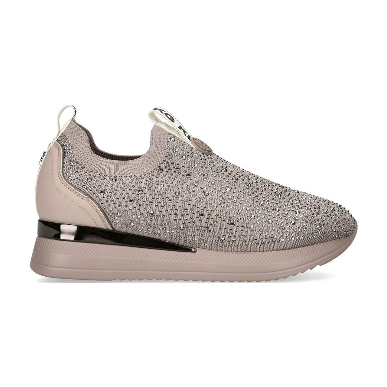KURT GEIGER LONDON Lara Embellished Slip-On Trainers BROWN
