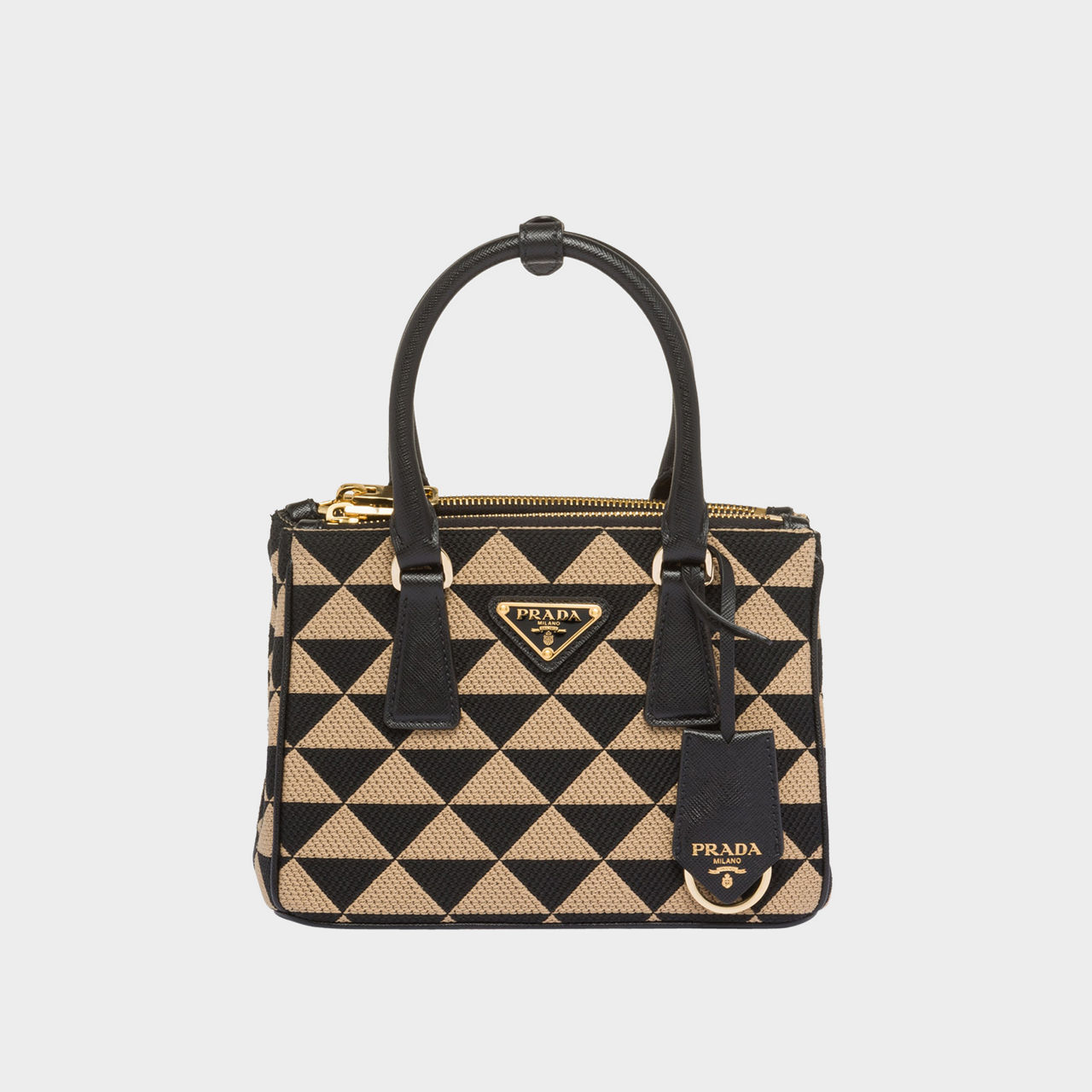 PRADA Symbole Mini Embroidered Fabric Tote