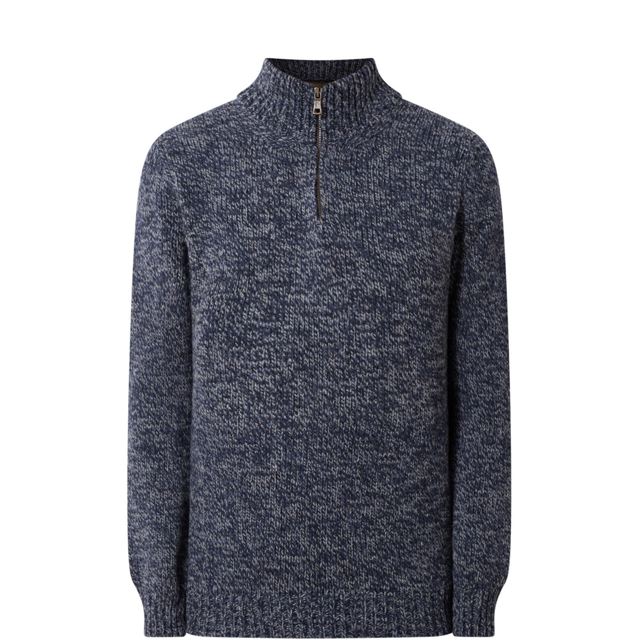 Half-Zip Marled Sweater