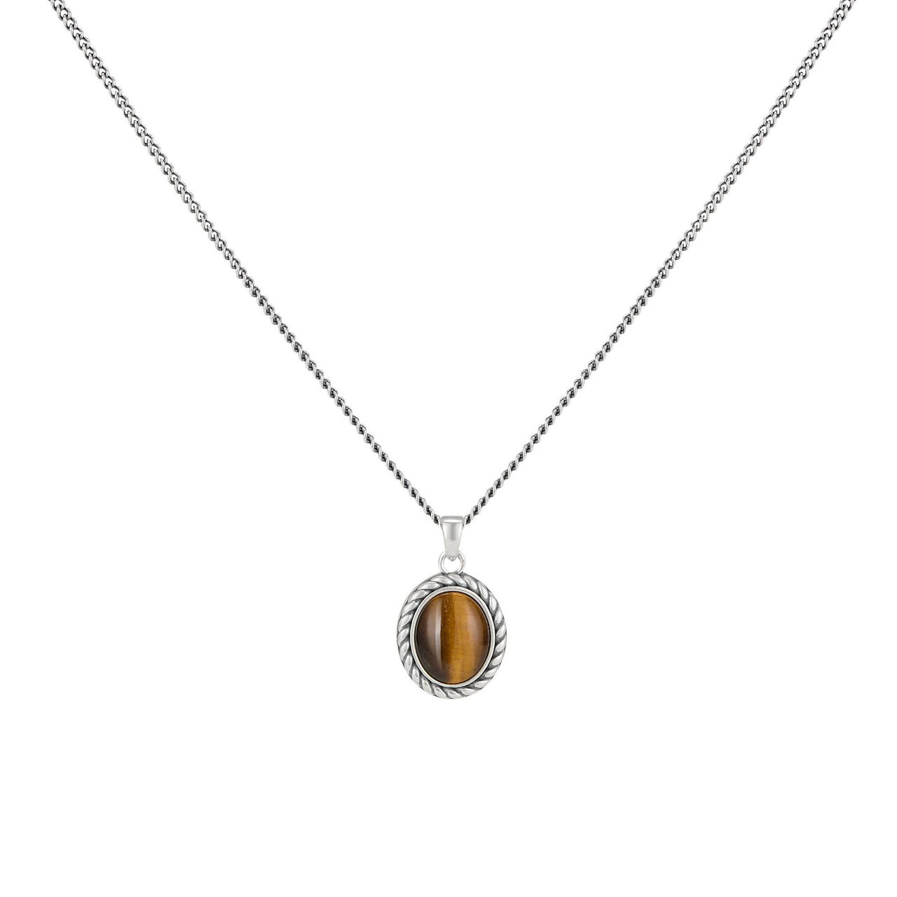 Tiger's Eye Silver Necklace Tiger's Eye Silver Necklace