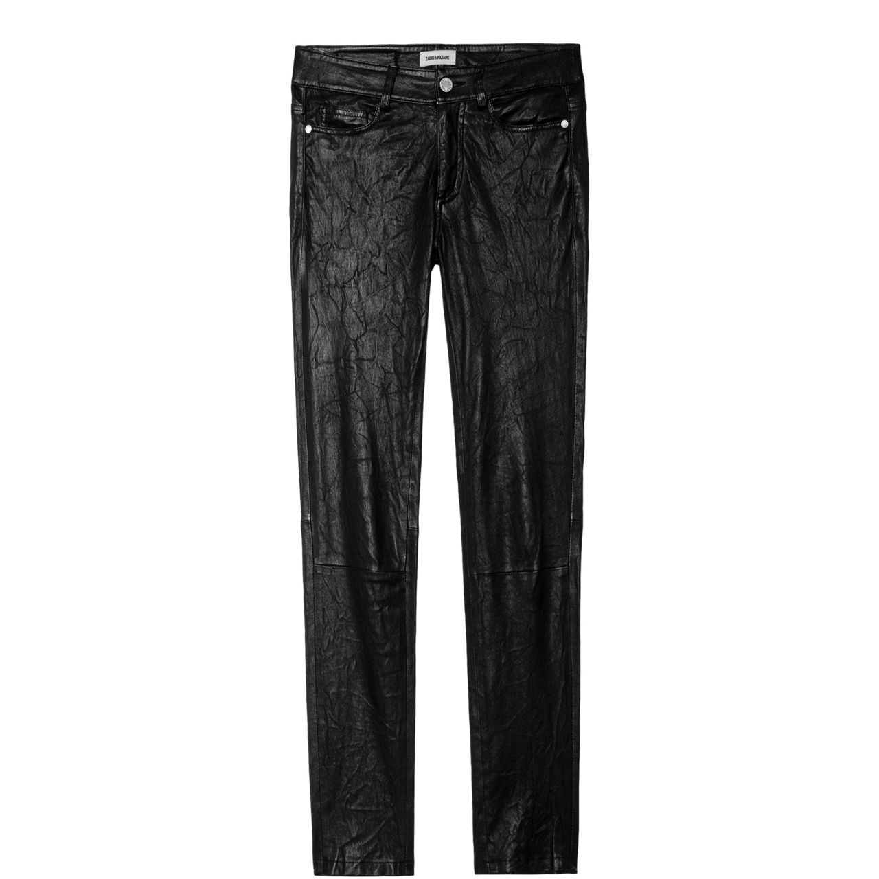 Phlame Crinkled Leather Trousers