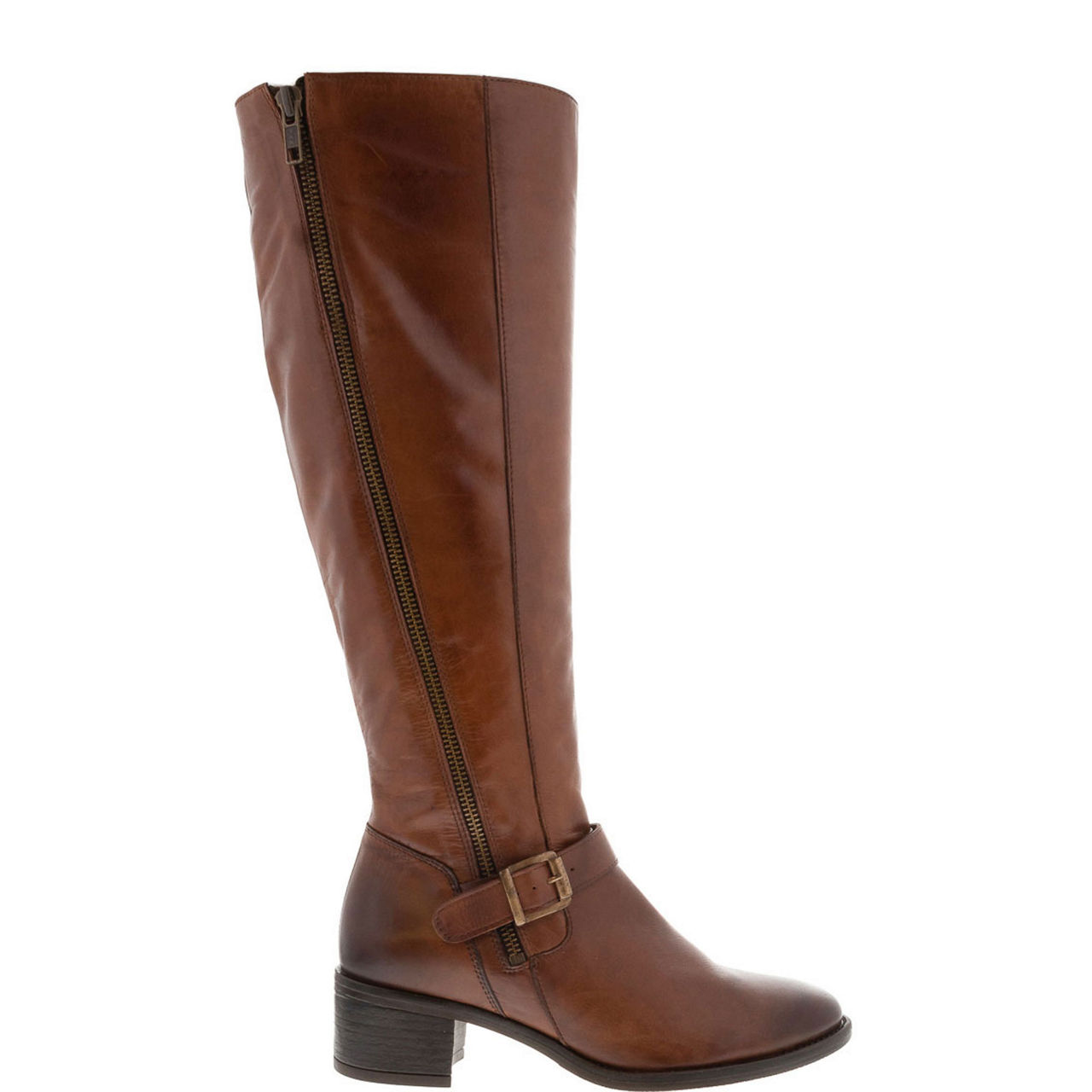 Arque Tan Leather Knee High Boots