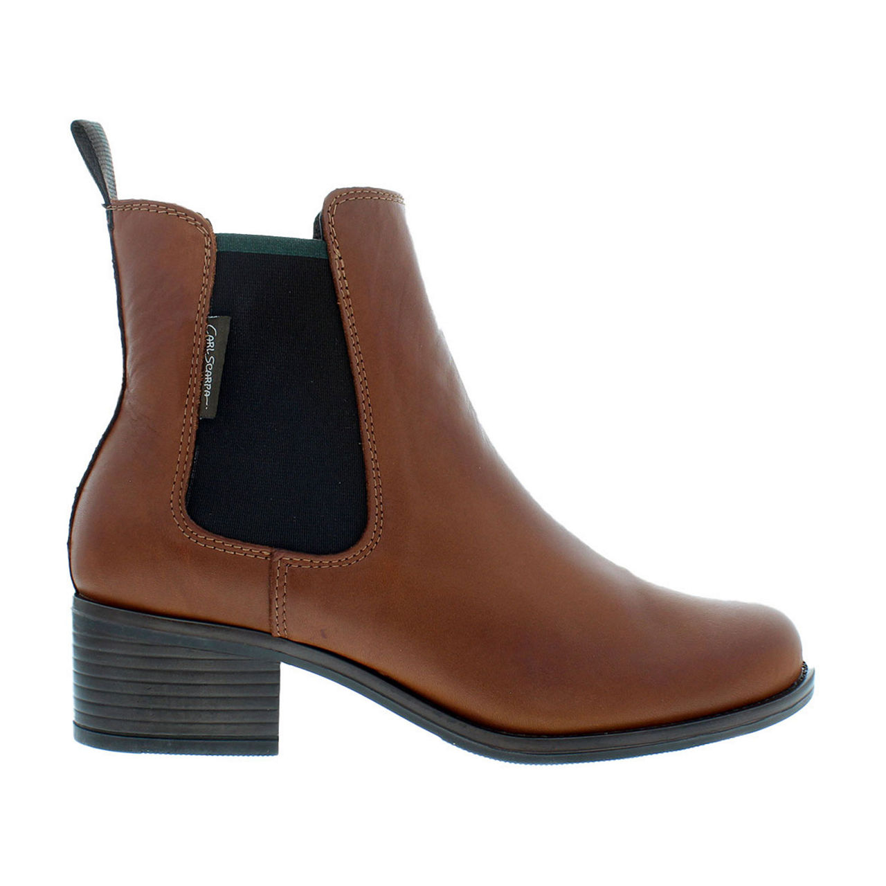 Carl Scarpa Scarpa Beatle Solette Black Leather Chelsea Boots