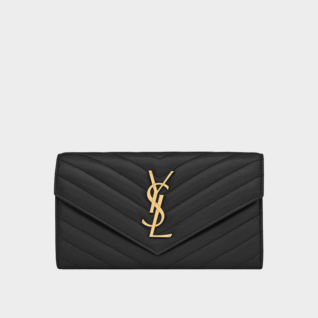 Cassandre Matelass&eacute; Large Leather Flap Wallet