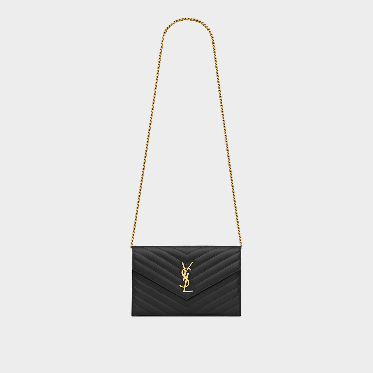 Cassandre Matelassé Quilted Leather Chain Wallet