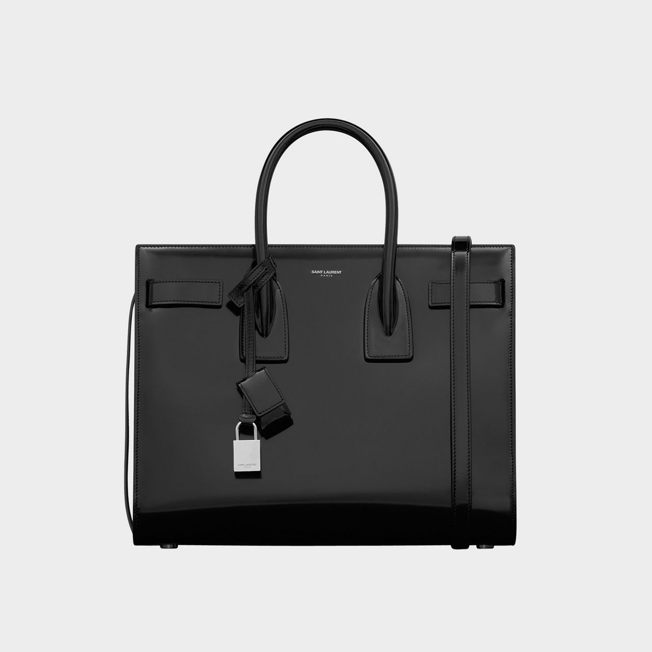 SAINT LAURENT Sac De Jour Small Shiny Leather Bag