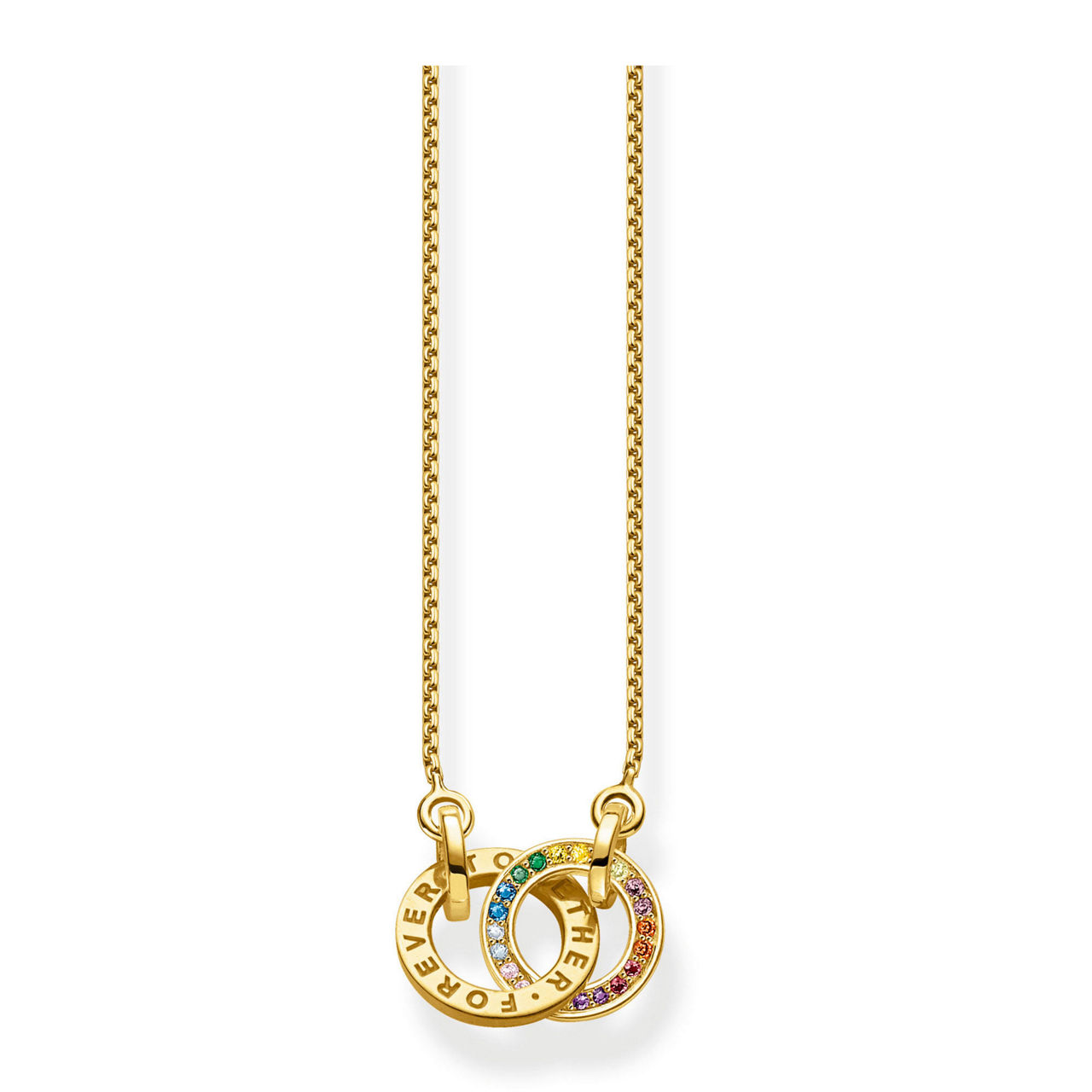 Together Forever Embellished Gold-Plated Necklace