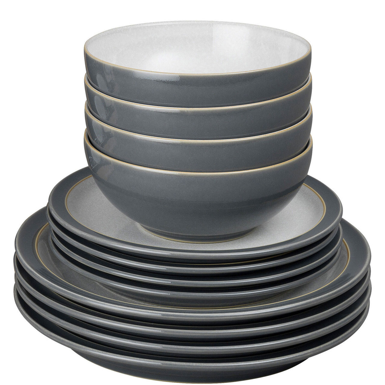 Elements Fossil Grey 12-Piece Tableware Set