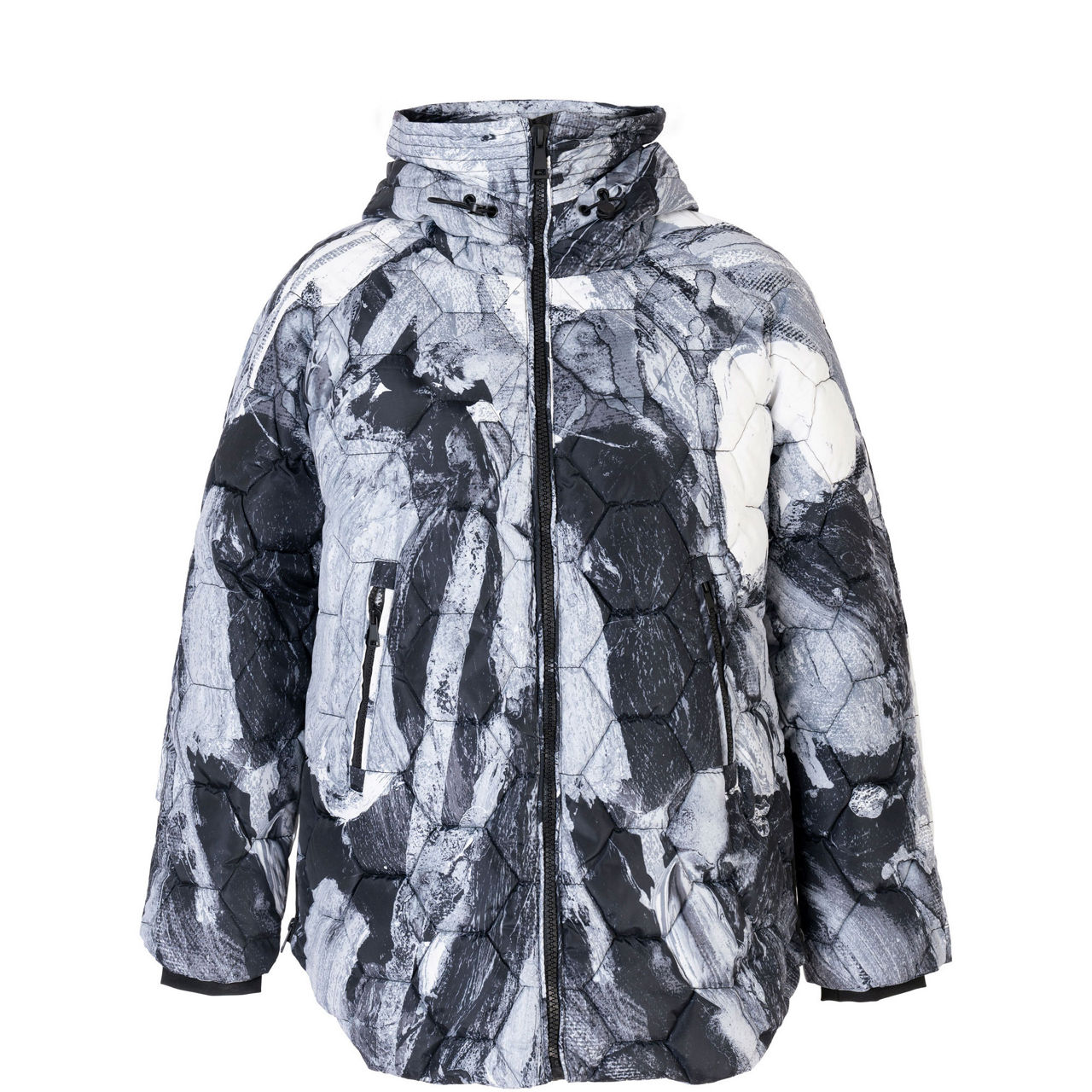 Honeycomb Quilted Hooded Jacket