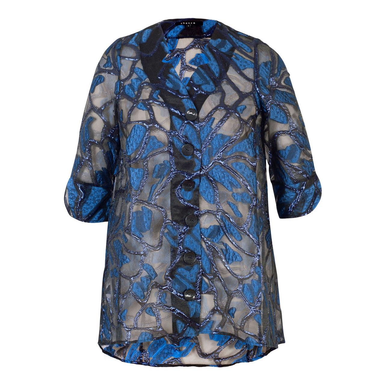 Organza Metallic Embellished Jacket