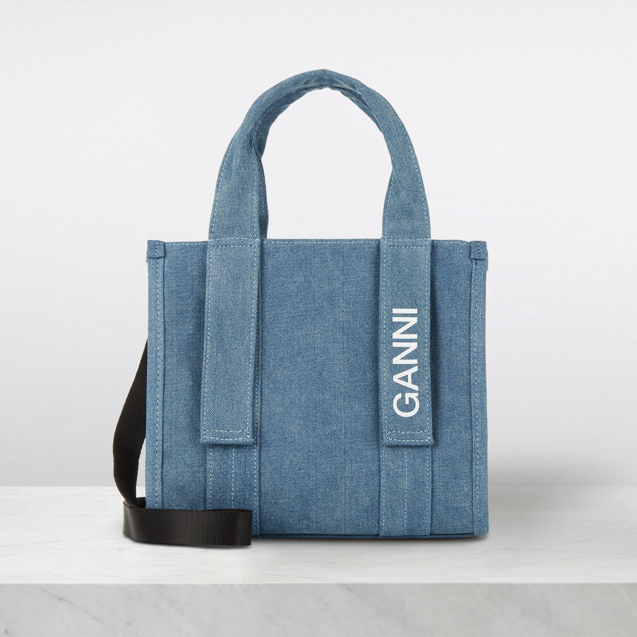 Tech Denim Small Tote Bag