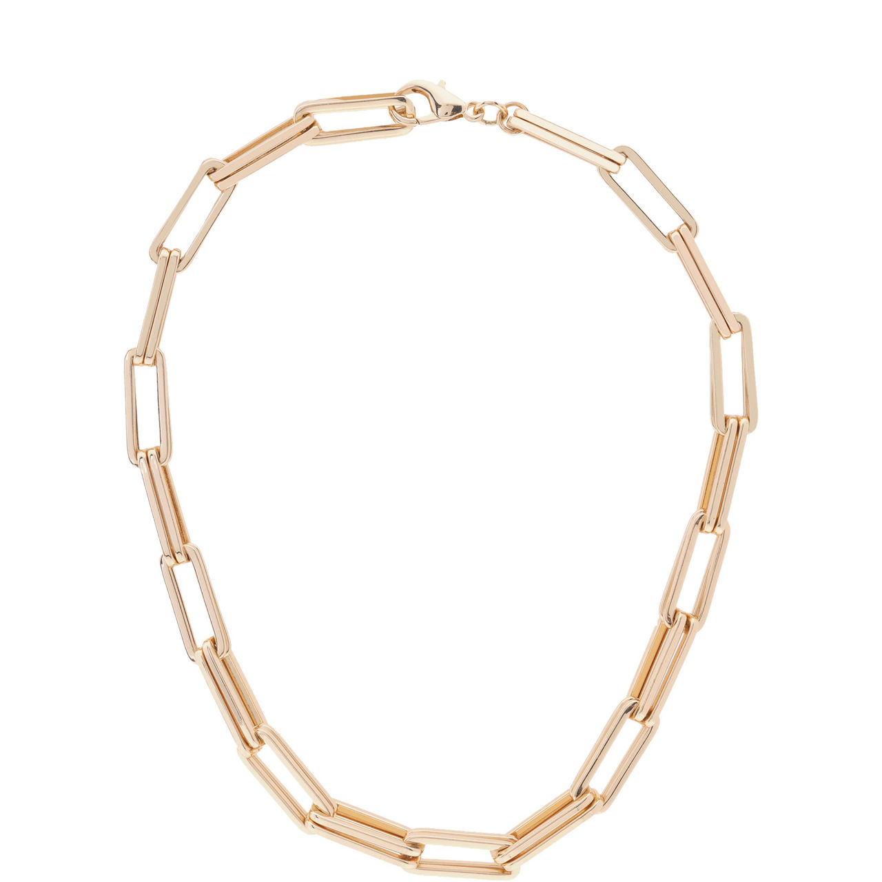 Gold-Tone Square Link Necklace