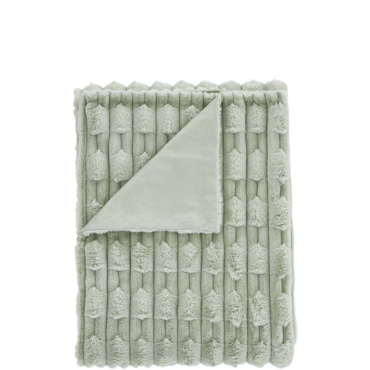 Carved Faux Fur Coordinated Bedding Sage