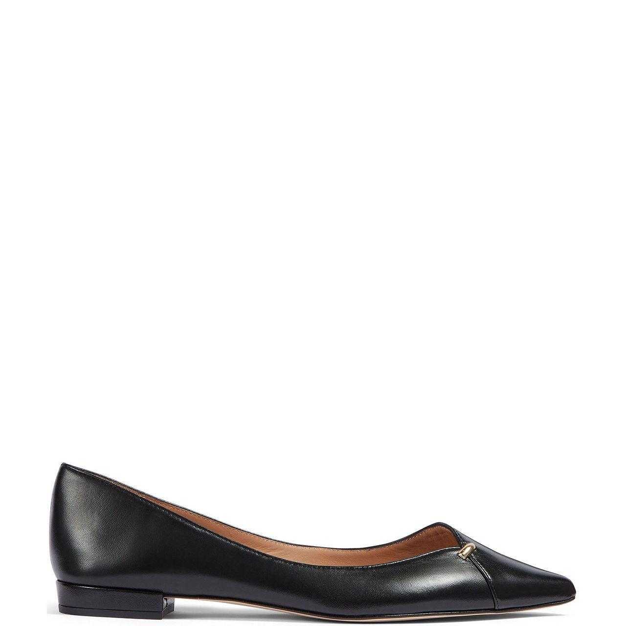 Cally Metal Nugget Leather Flats