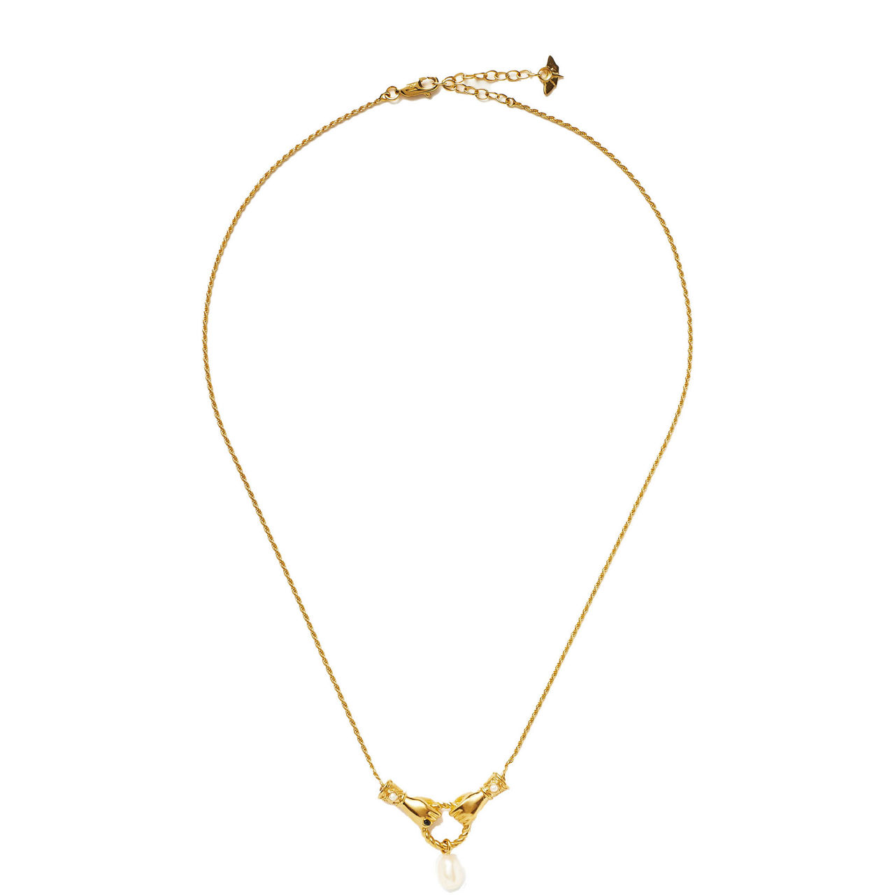 In Good Hands Drop Pendant Necklace