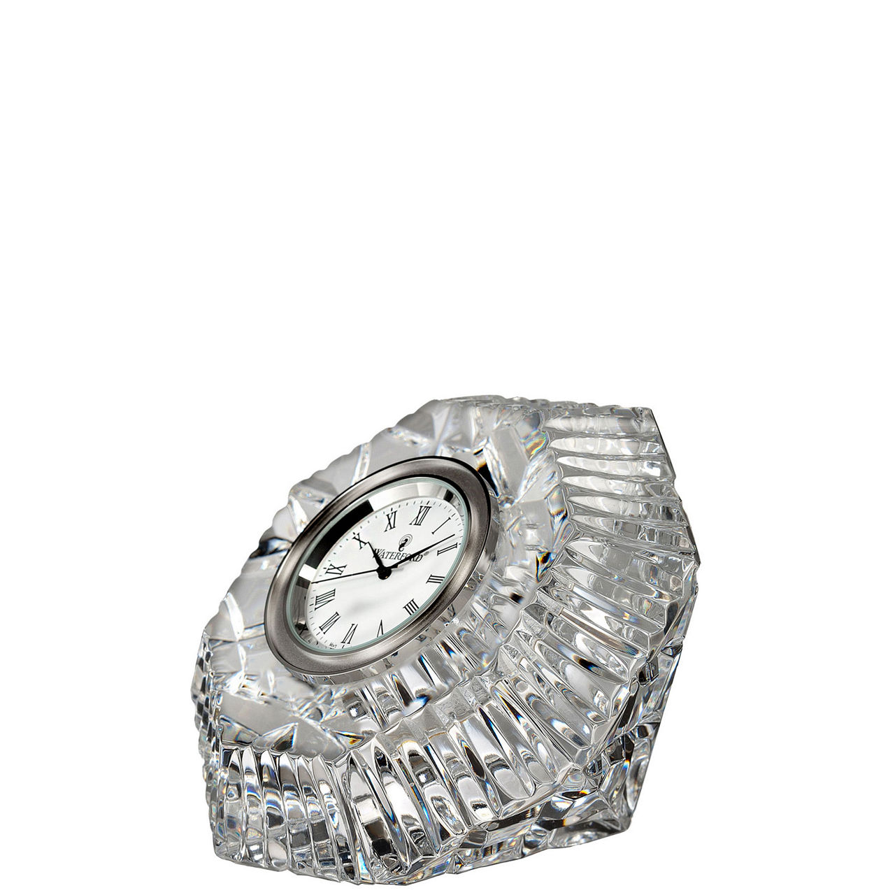 Lismore Diamond Clock 6cm 2.4in