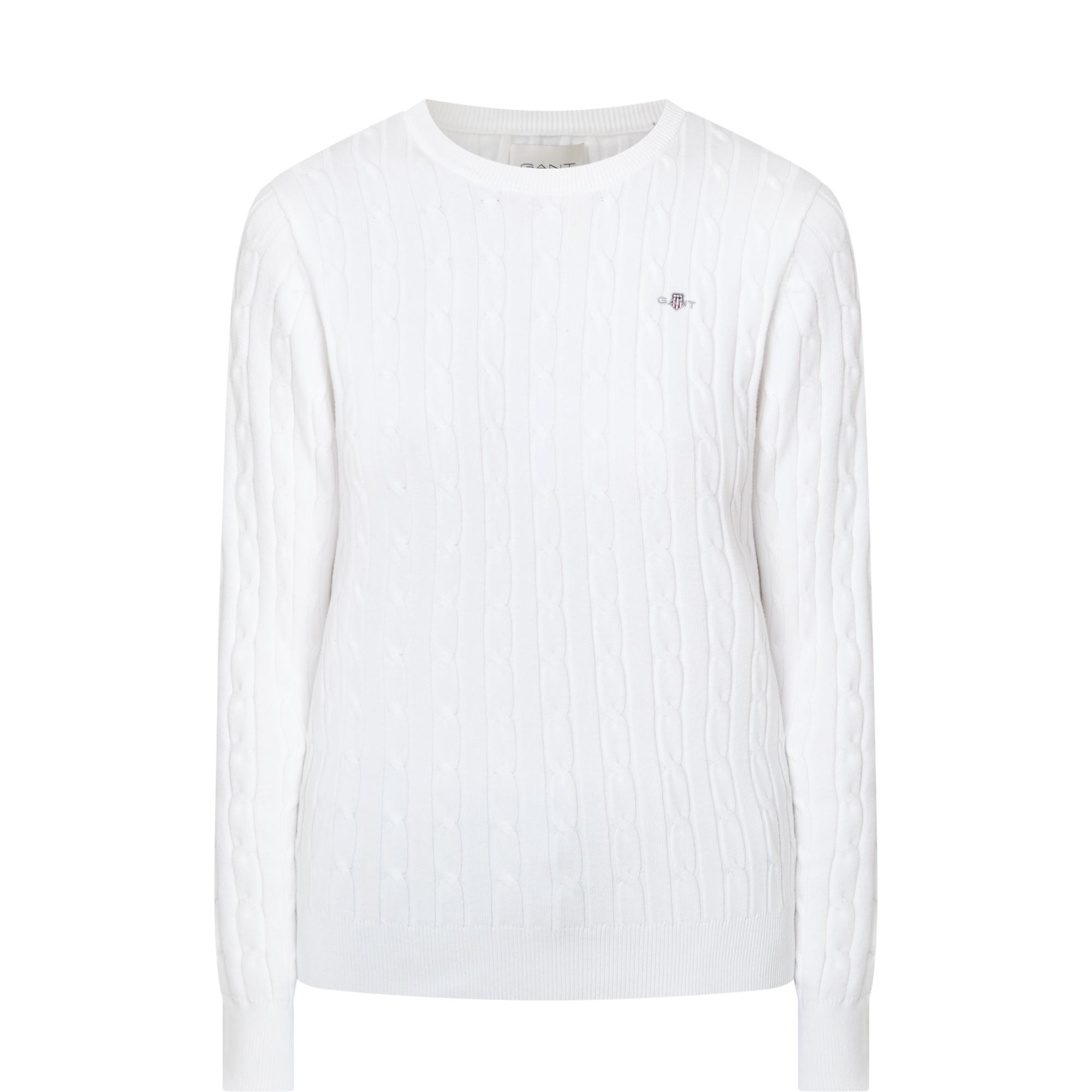 Shield Logo Cable Knit Sweater