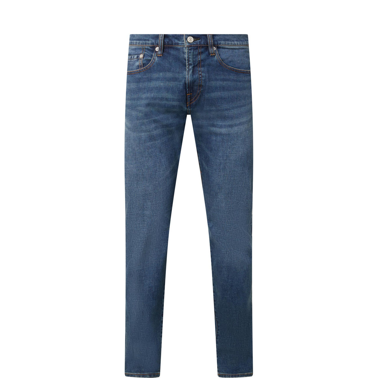 Tapered-Fit Crosshatch-Stretch Jeans