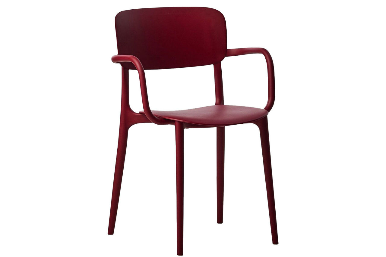 Liberty Chair with Handle Set of Two Matt Oxide Red