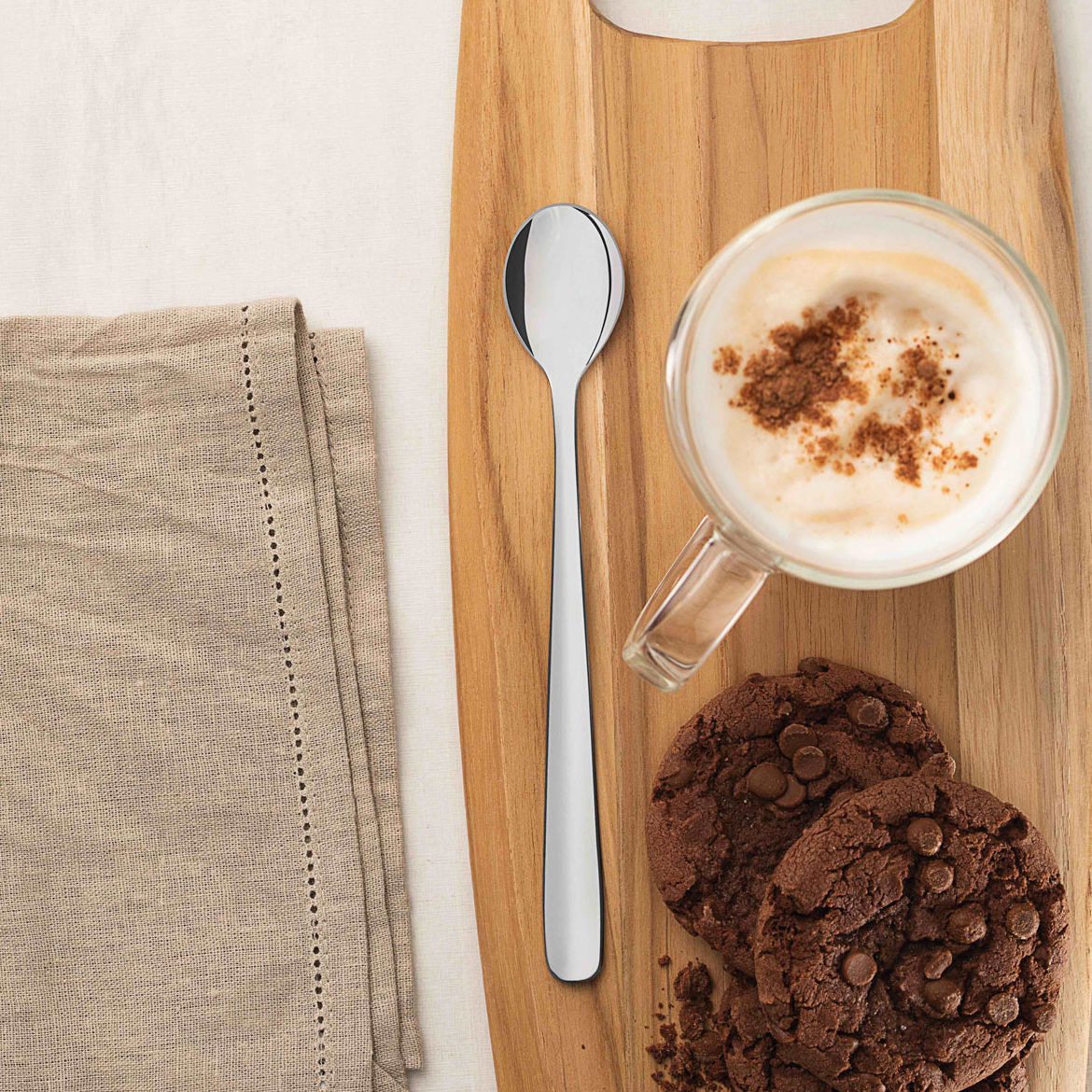 Set of 6 Stainless Steel Latte Spoon