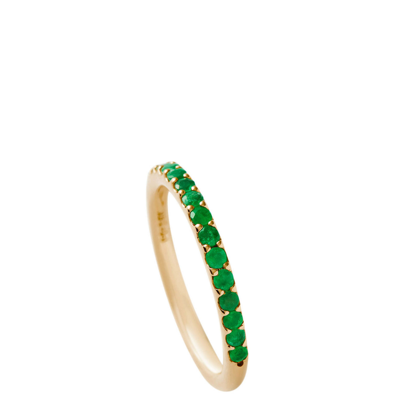 Solid Gold Fine Half Emerald Eternity Ring